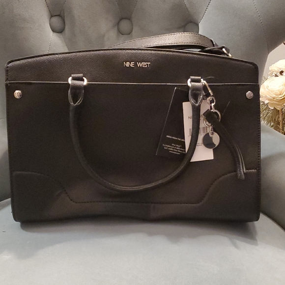 Nine West Elegant Black Purse W Bonus Mini Purse.. - Picture 1 of 15